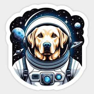 Astronaut Labrador in Space Sticker